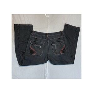 Y2K Vintage Red Ape Mens Gray Wide Leg Jeans 36